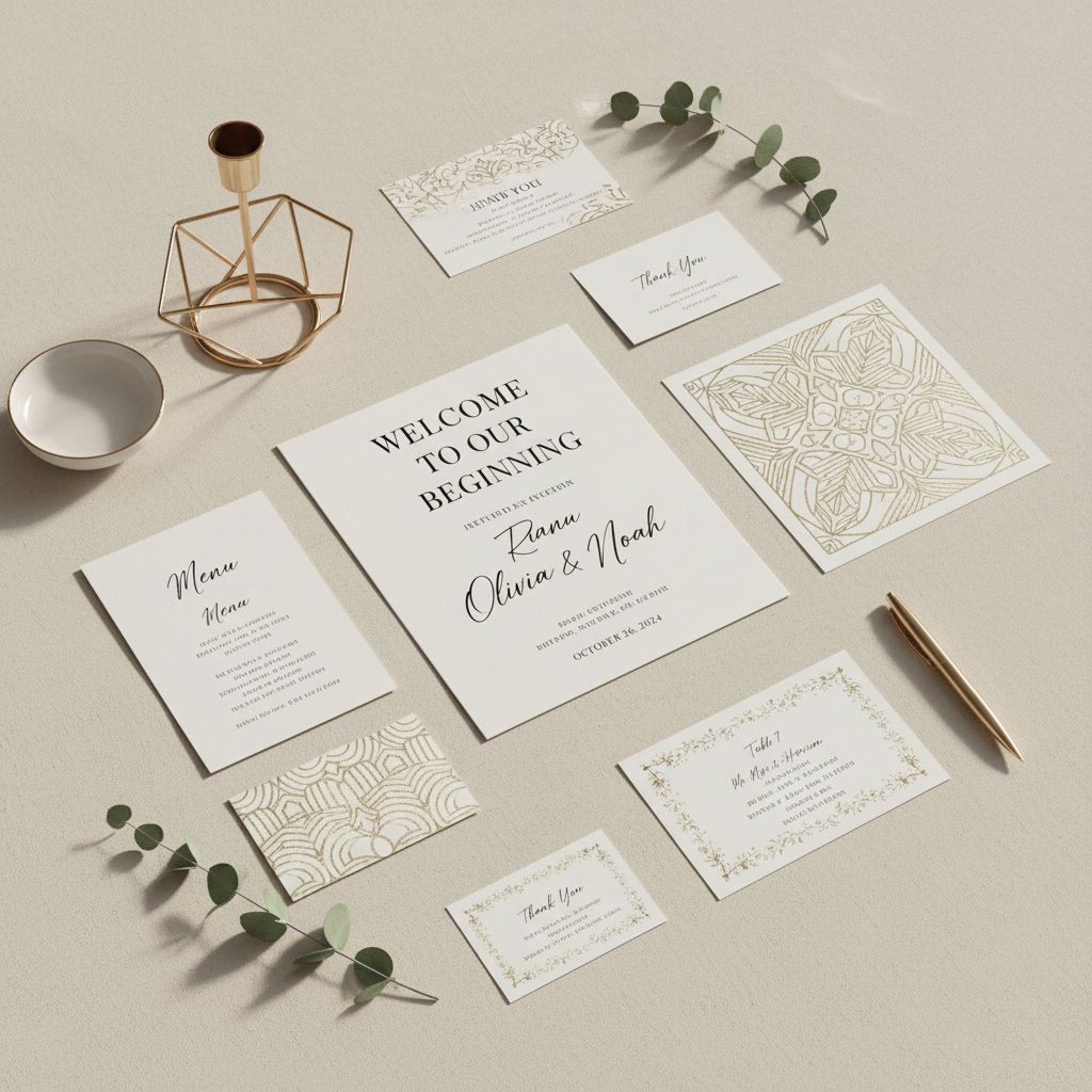 Custom wedding stationery: invitations, menus and cards